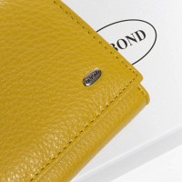 Кожаный женский кошелек Classic DR. BOND W1-V yellow