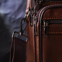 Мужская кожаная сумка через плечо Vintage 21279 