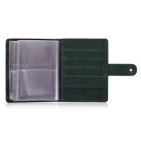 Кожаный картхолдер Hi Art «7 wonders of the world» CH-06 Shabby Alga