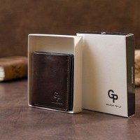 Мужское кожаное портмоне GRANDE PELLE 11330 Шоколадное