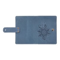 Обложка для паспорта из кожи Hi Art «Mehendi Classic» PB-02/1 Shabby Lagoon