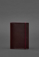 Кожаная обложка для паспорта  1.0 бордовая BN-OP-1-VIN