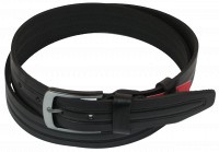 Кожаный мужской ремень Skipper 1080-40 черный ДхШ: 136х4 см.