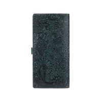 Тревел-кейс из кожи Hi Art TC-01 Crystal Green Mehendi Art