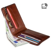 Мужской  кожаный кошелек Visconti AT63 Roland c RFID (Burnish Tan)