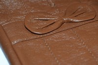 Женские кожаные коричневые перчатки Shust Gloves