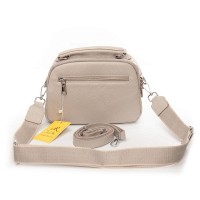 Женская кожаная сумка ALEX RAI 99125 beige