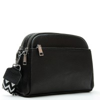 Женский молодежный кожаный клатч ALEX RAI 99092 black