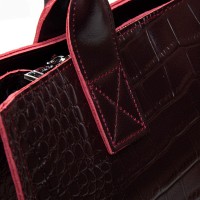 Женская кожаная сумка через плечо ALEX RAI 8804 bordo