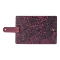 Обложка для паспорта из кожи Hi Art «Mehendi Art» PB-02/1 Shabby Plum