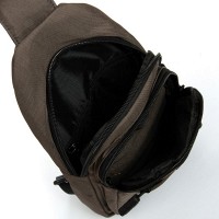 Мужская тканевая сумка-слинг Lanpad A4157 brown бол