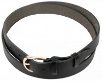 Женский кожаный ремень Skipper, черный 2,5 см