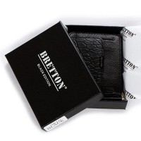 Мужской кожаный зажим для купюр BE BRETTON 168-L27 black