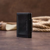 Женская кожаная визитница с обложкой для ID-паспорта  GRANDE PELLE 11293  Черная