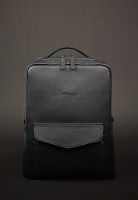 Городской  женский кожаный рюкзак BlankNote на молнии COOPER ЧЕРНЫЙ - BN-BAG-19-NOIR