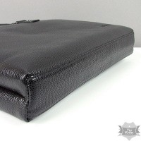 Мужской кожаный черный деловой портфель