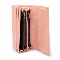 Женский кожаный кошелек Classik  DR. BOND W501-2 pink purple