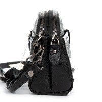 Женский молодежный кожаный клатч ALEX RAI 99102 black