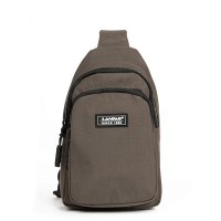 Мужская тканевая сумка-слинг Lanpad 86803 brown мал