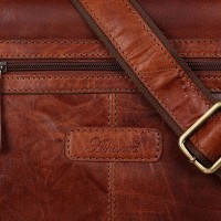 Мужская кожаная сумка Ashwood  G32 Honey (Медовый)