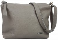 	Женская кожаная сумка через плечо Borsacomoda бежевая