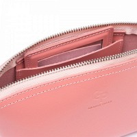 Женская кожаная косметичка Amelin GRANDE PELLE 11299 Пудровая