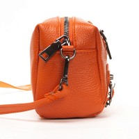 Женский молодежный кожаный клатч ALEX RAI 60072 orange