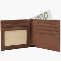 Мужской  кожаный кошелек Smith & Canova 90013 (Tan)