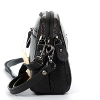 Женский молодежный кожаный клатч ALEX RAI 99101 black