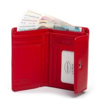 Женский кожаный кошелек Bright DR. BOND WS-31 red