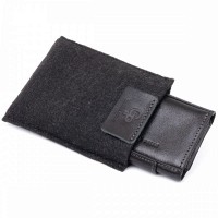 Женская кожаная визитница с обложкой для ID-паспорта  GRANDE PELLE 11293  Черная