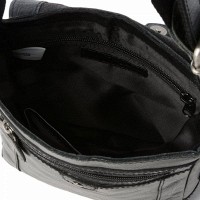 Мужская кожаная сумка Ashwood 8341 Black (Черный)