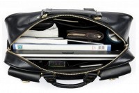 Мужская кожаная черная сумка Vintage 14756