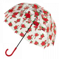 Женский механический зонт-трость Fulton L042 Birdcage-2 Tattoo Rose (Тату из роз)