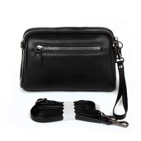 Молодежный клатч из кожи ALEX RAI 88084 black