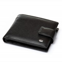 Мужской кожаный кошелек - зажим для купюр DR. BOND M13-1CK black