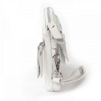 Женская кожаная косметичка Cosmetic  A-00276 white
