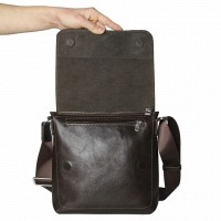 Мужская кожаная сумка через плечо GRANDE PELLE 754620 