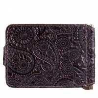 Зажим для купюр Hi Art «Buta Art» MC-01 Crystal Brown Silk