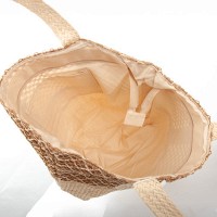 Пляжная плетеная сумка PODIUM 6167 beige