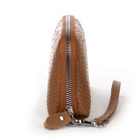 Женская кожаная косметичка Cosmetic 60096 L-brown
