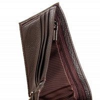 Мужской кожаный кошелек с зажимом для купюр BE BRETTON 168-24A brown