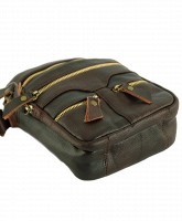 Темно-коричневая кожаная сумка TRAUM 7172-32