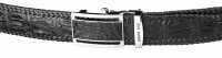 Мужской кожаный ремень CROCODILE LEATHER 18010 Черный