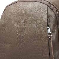 Женский кожаный рюкзак ALEX RAI 8907-9 grey croco