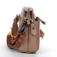 Женский молодежный кожаный клатч ALEX RAI 19204 khaki