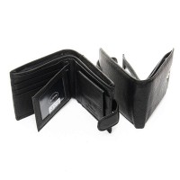 Мужской  кожаный кошелек Classik  DR.   BOND M14 black