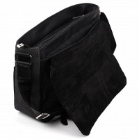 Мужская сумка через плечо из кожи и ткани TARWA RAg-7022-3md