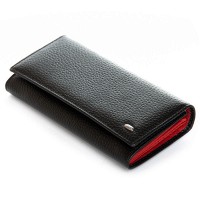 Женский кожаный кошелек BR DR. BOND W501-4 black-red