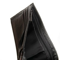 Мужской кожаный кошелек с зажимом для купюр BE BRETTON 168-24F black